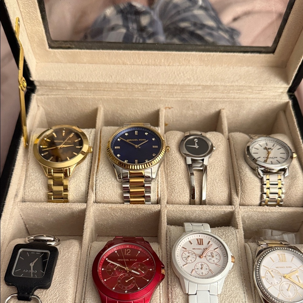 Movado Gold and Blue Watch Timeless Elegance